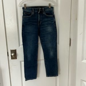 NWOT Banana Republic Premium Denim Jeans High Rise Straight Leg 25